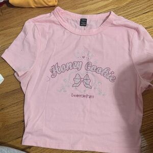 SHEIN Pink 'Honey Cookie' Kids T-Shirt